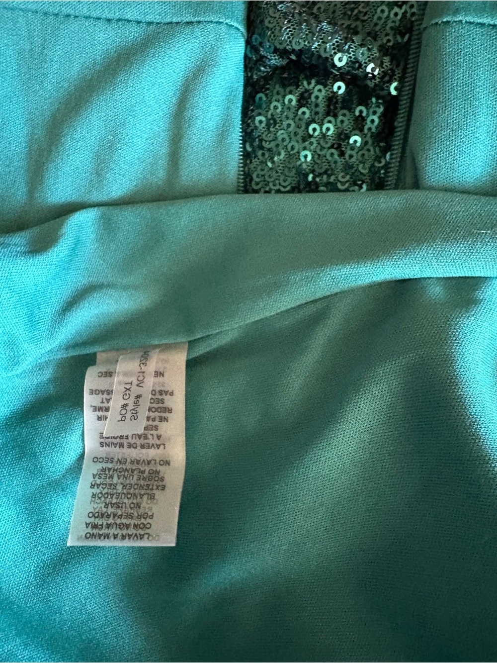 Vince Camuto Emerald Green Sequined Balloon Sleeve Sheath Dress Size 12 VCI 3204 - Picture 9 of 16